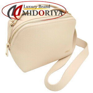 Furla Amica Shoulder Bag Beige Tan Leather